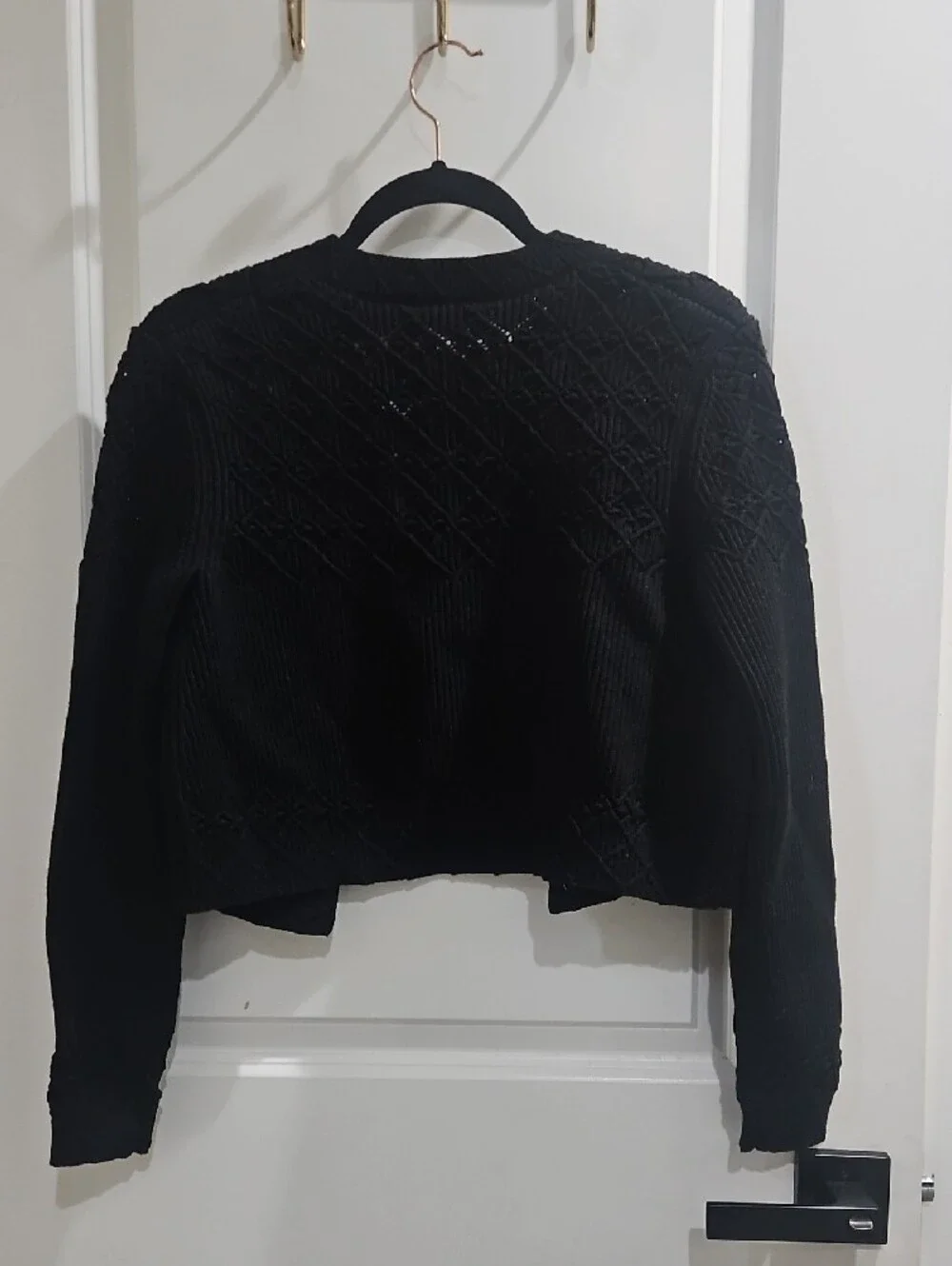 CHANEL Black Textured Knit Cardigan